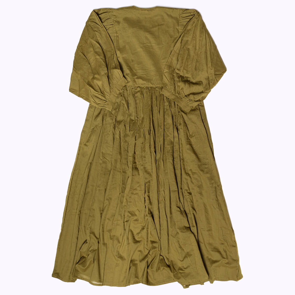 "Feel Good" cotton dress "OLIVE GROUND"
