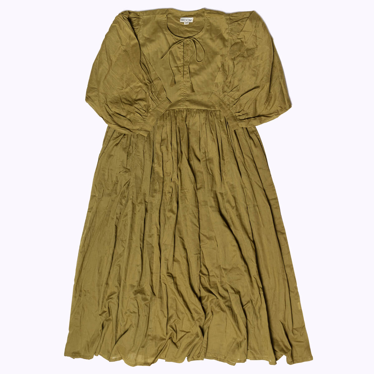 "Feel Good" cotton dress "OLIVE GROUND"