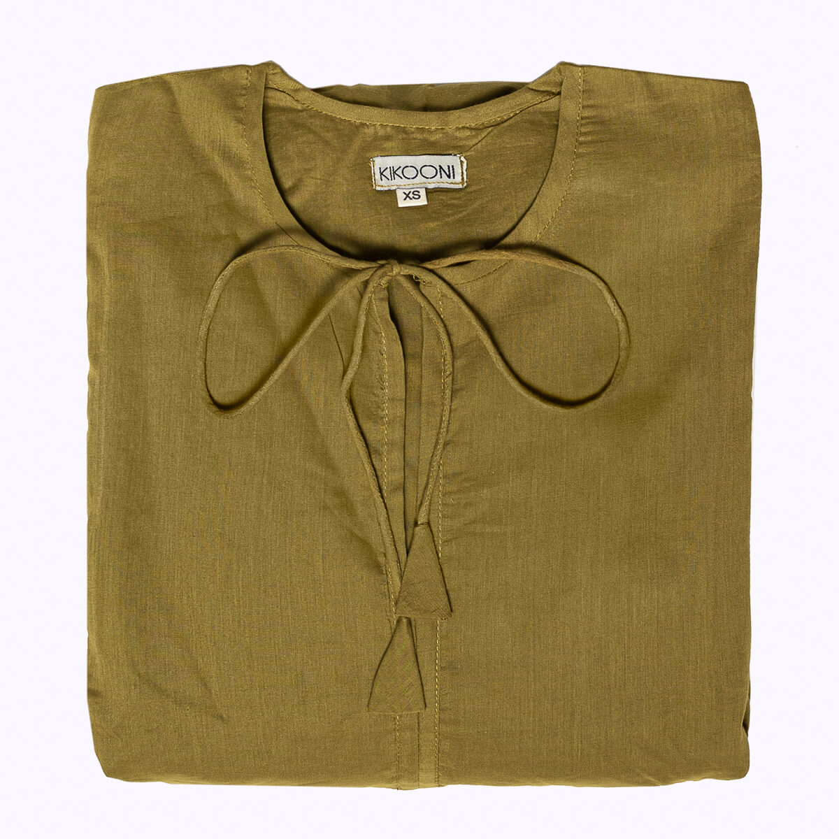 "Feel Good" cotton dress "OLIVE GROUND"