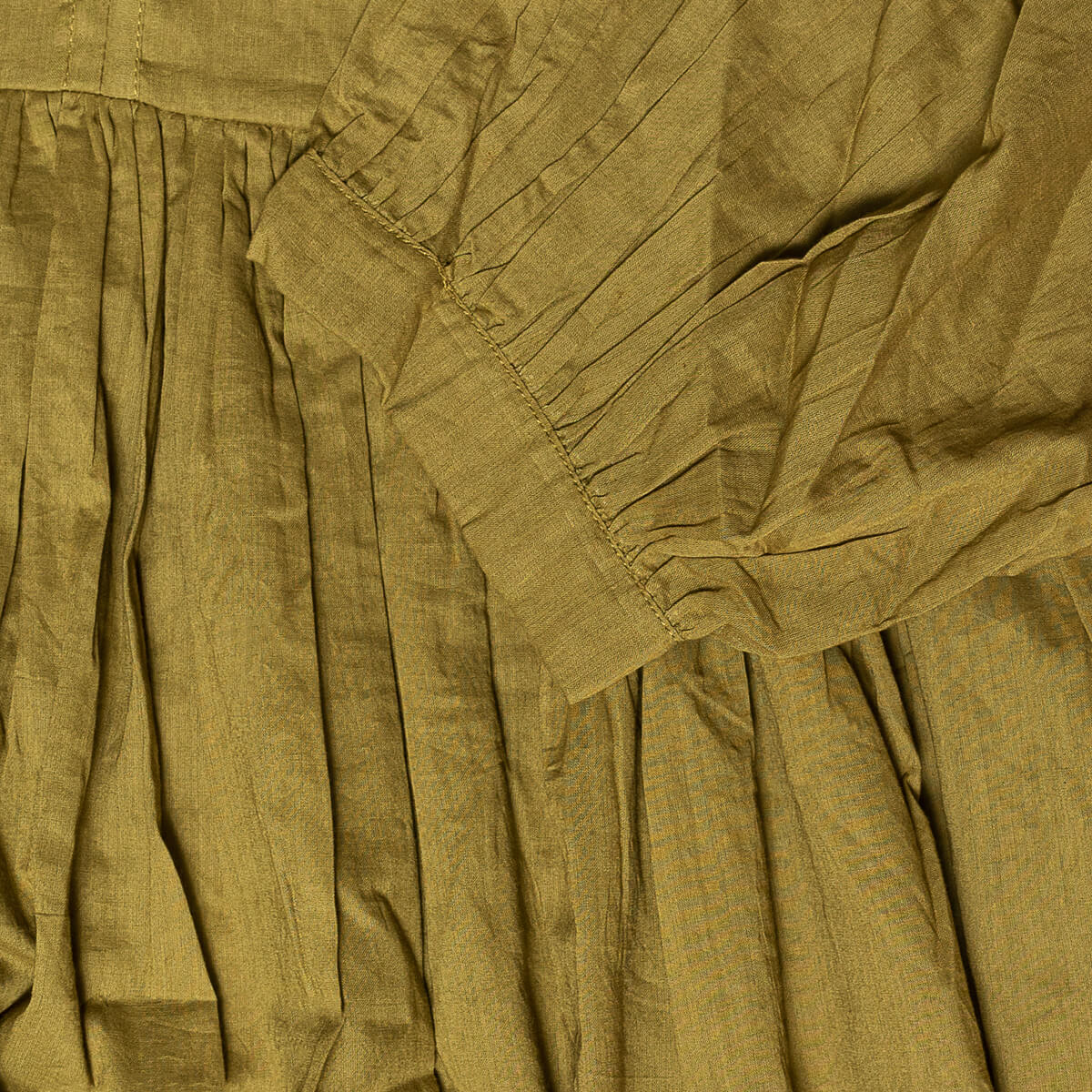 "Feel Good" cotton dress "OLIVE GROUND"