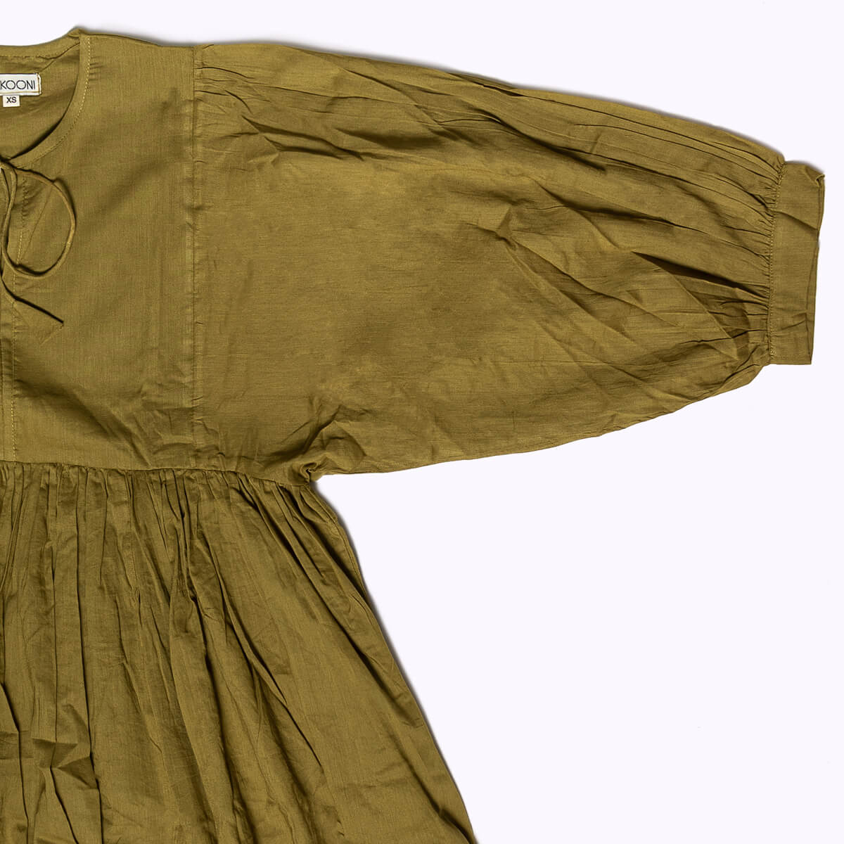 "Feel Good" cotton dress "OLIVE GROUND"