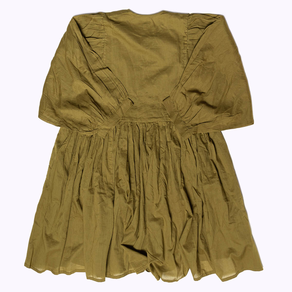 "Feel Good" cotton dress "OLIVE GROUND"