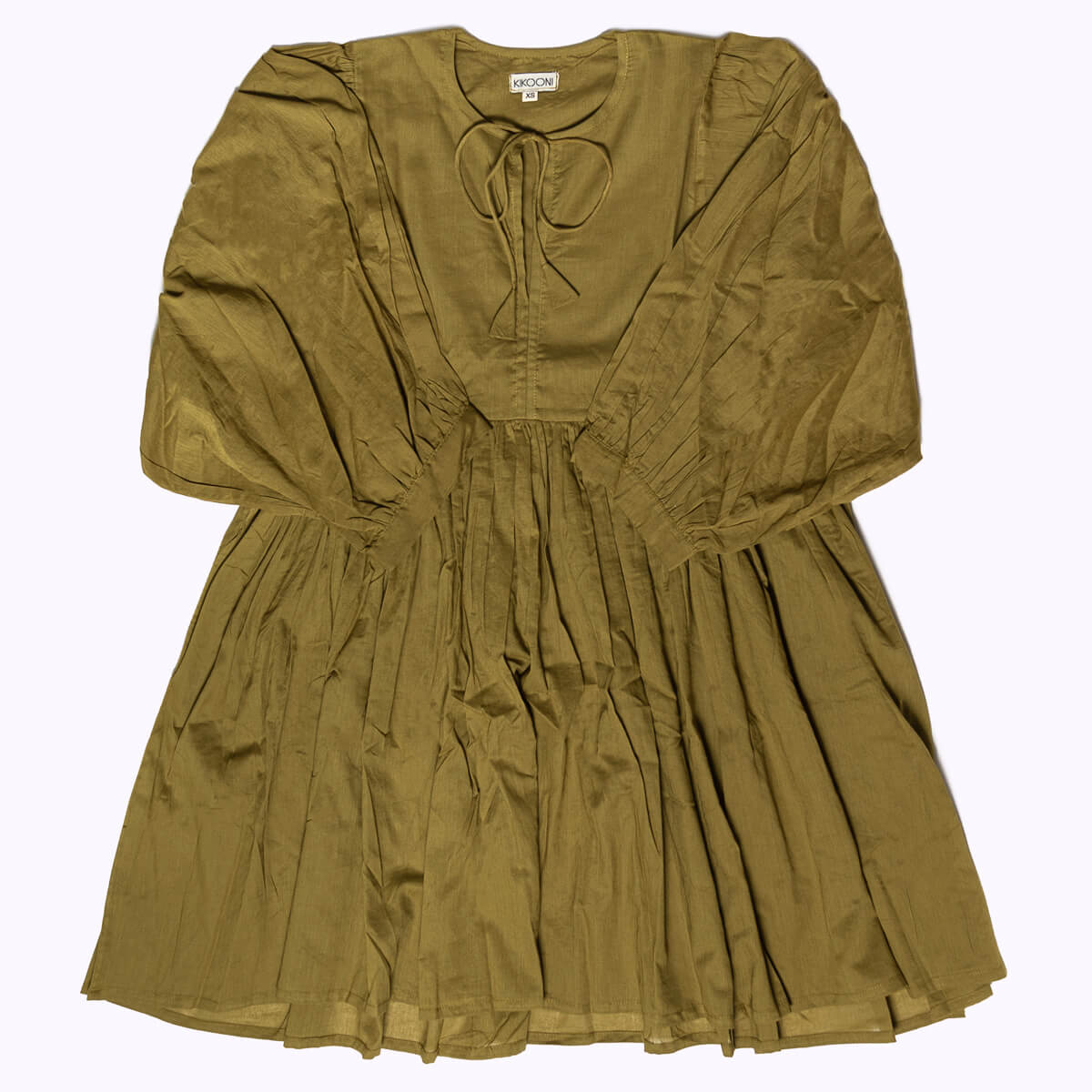 "Feel Good" cotton dress "OLIVE GROUND"