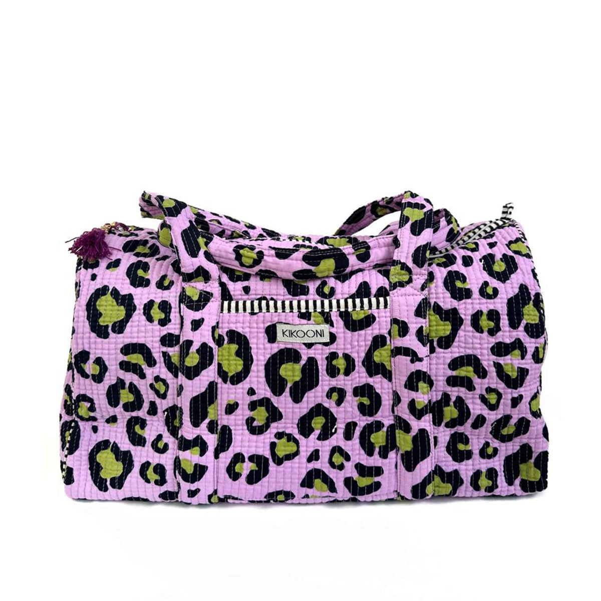 Handmade cotton bag "Oh Leo - cosmic lilac"
