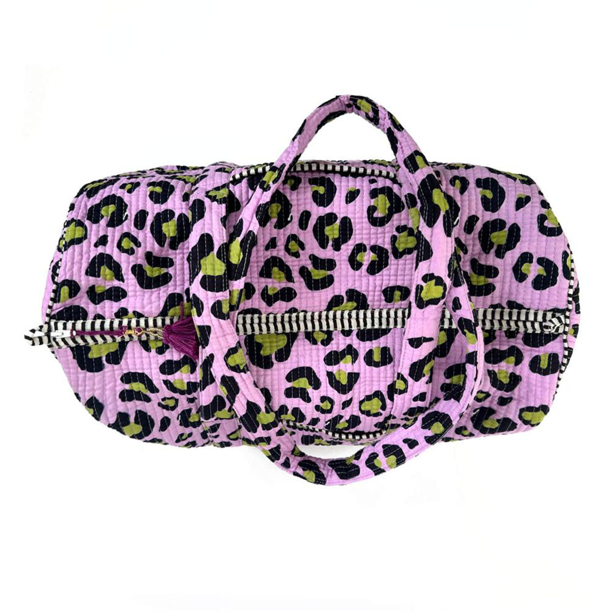 Handmade cotton bag "Oh Leo - cosmic lilac"