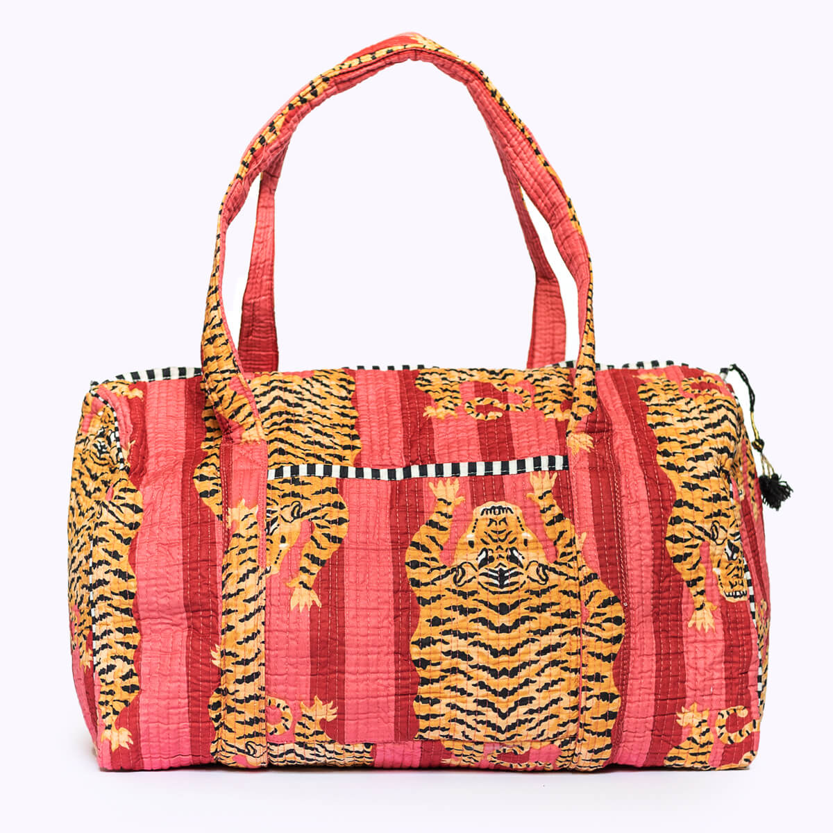 Handmade cotton bag "Poppy Tiger Red"