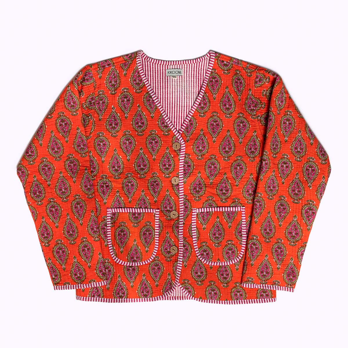 handgefertigte Baumwolljacke "Paisley Flame"