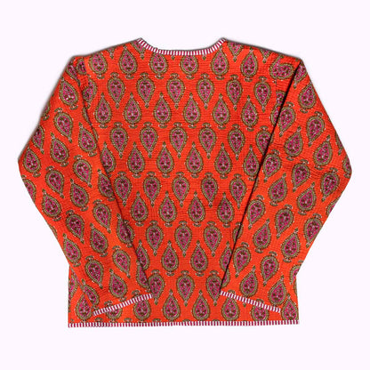 handgefertigte Baumwolljacke "Paisley Flame"