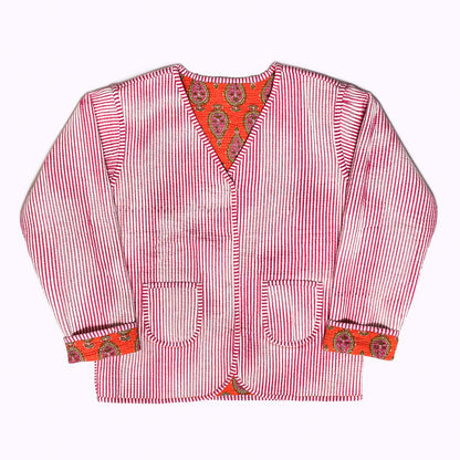 handgefertigte Baumwolljacke "Paisley Flame"