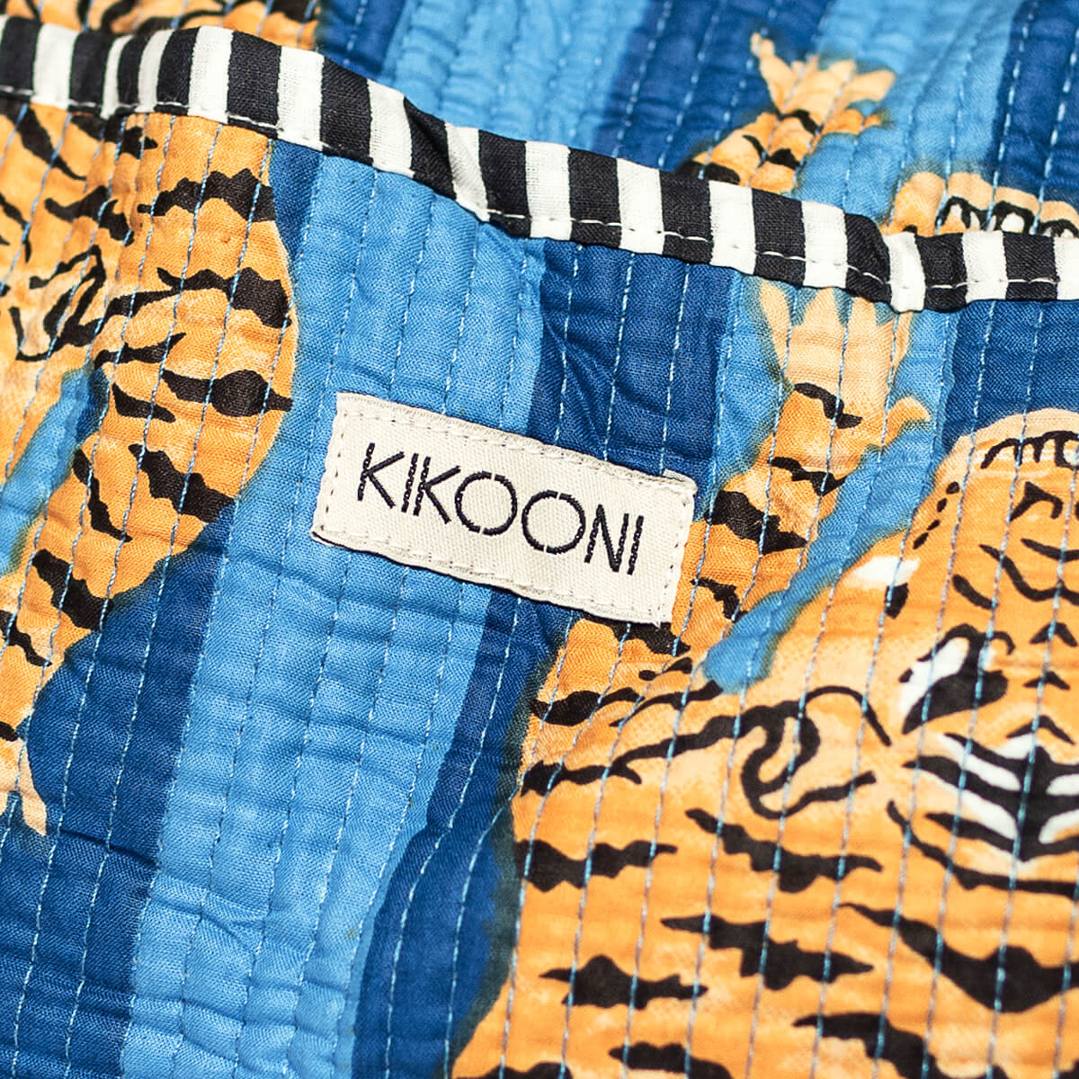 Handgemachte Baumwolltasche  "Poppy Tiger Ocean"