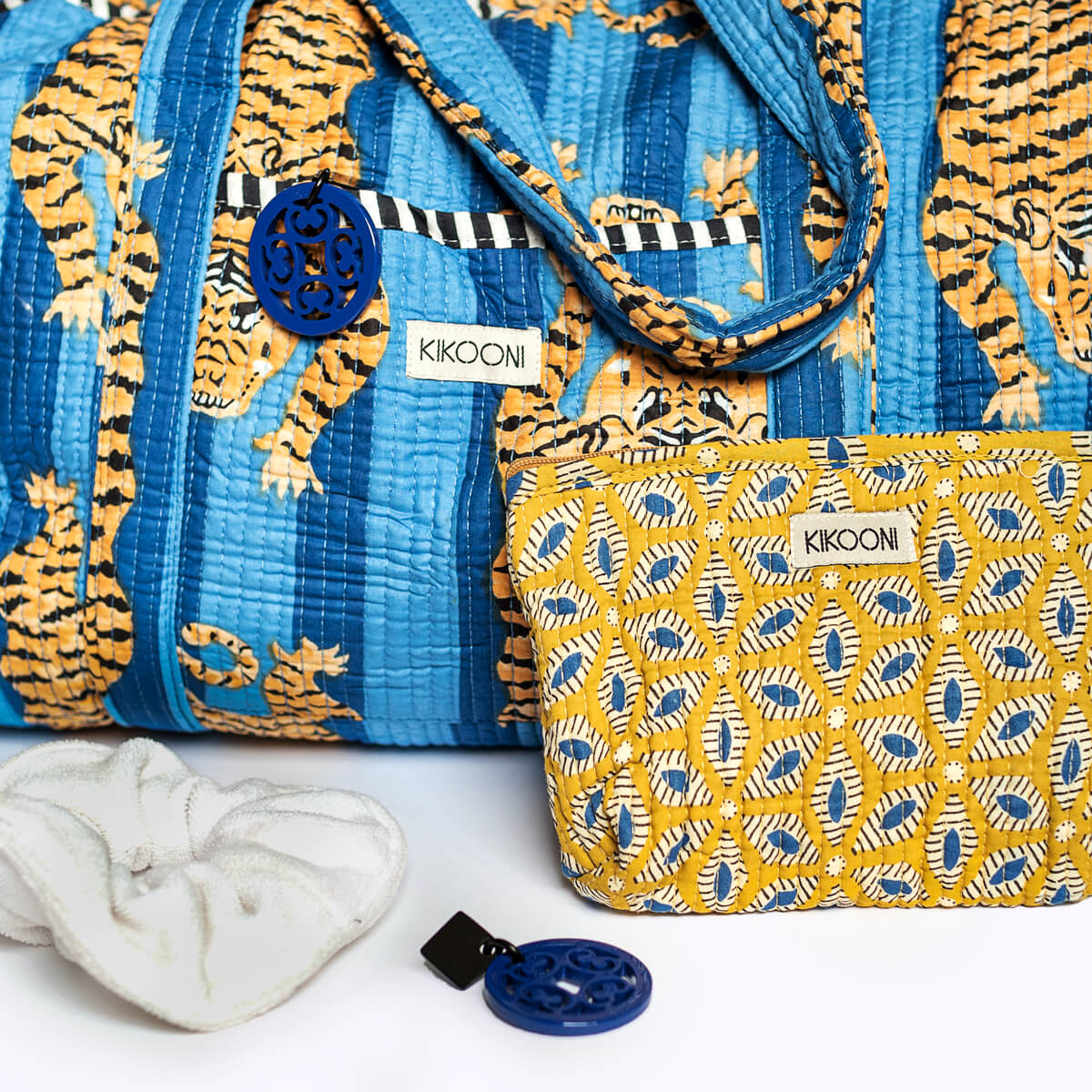 Handgemachte Baumwolltasche  "Poppy Tiger Ocean"