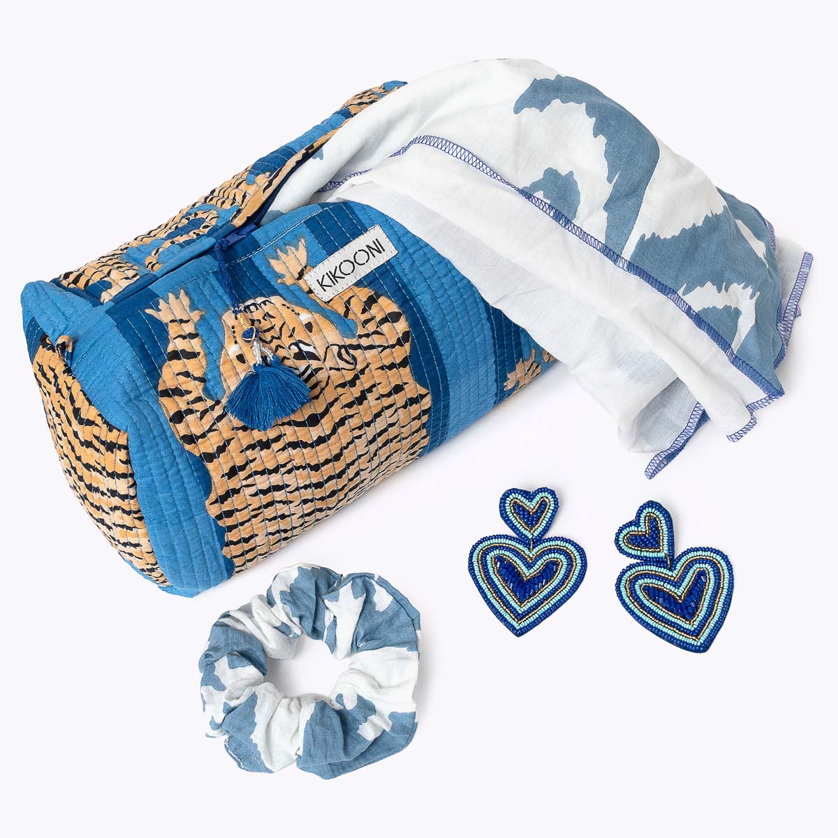 Kosmetiktasche "Poppy Tiger blue"