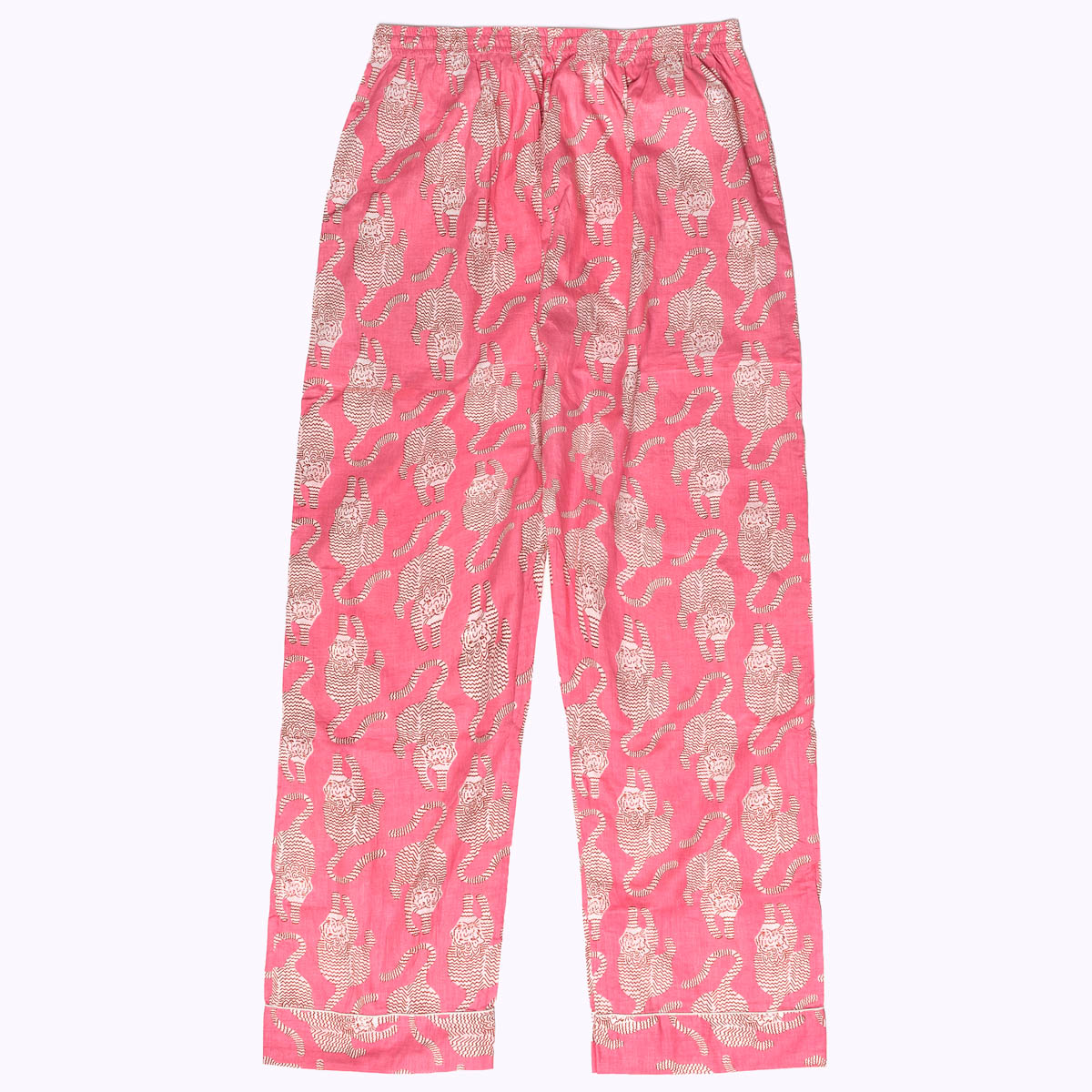 handbedruckter Baumwoll Pyjama "Blush Tiger"