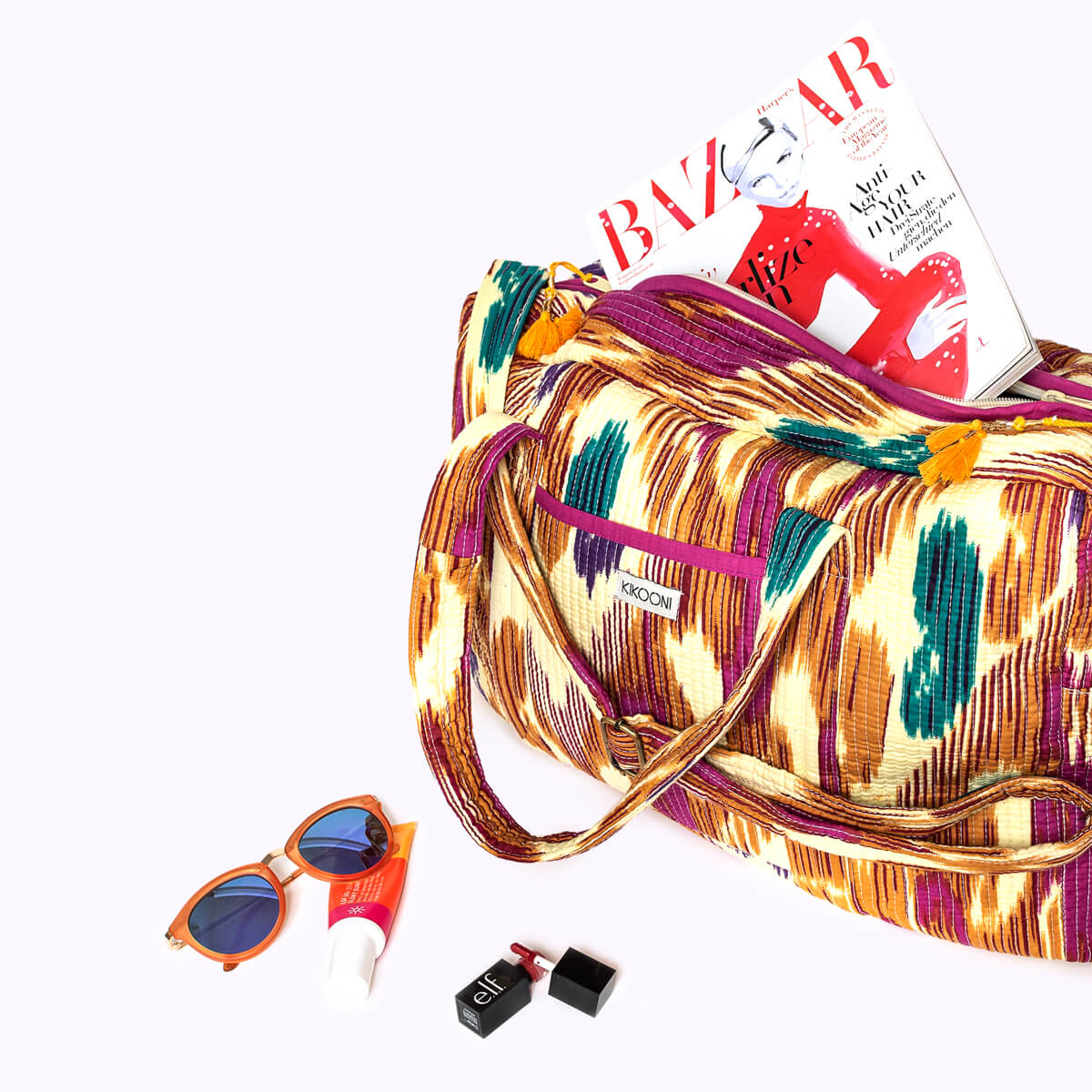 Große Reisetasche "Happy Ikat"