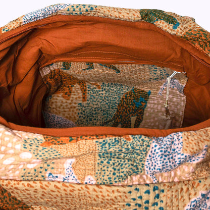 Große Reisetasche "Lucky Leo Beige"