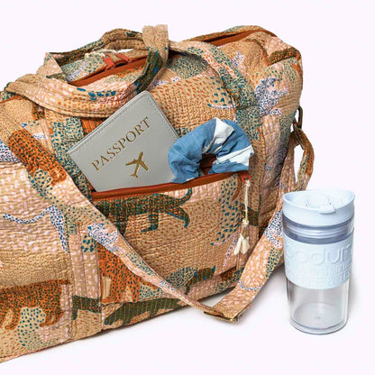 Große Reisetasche "Lucky Leo Beige"