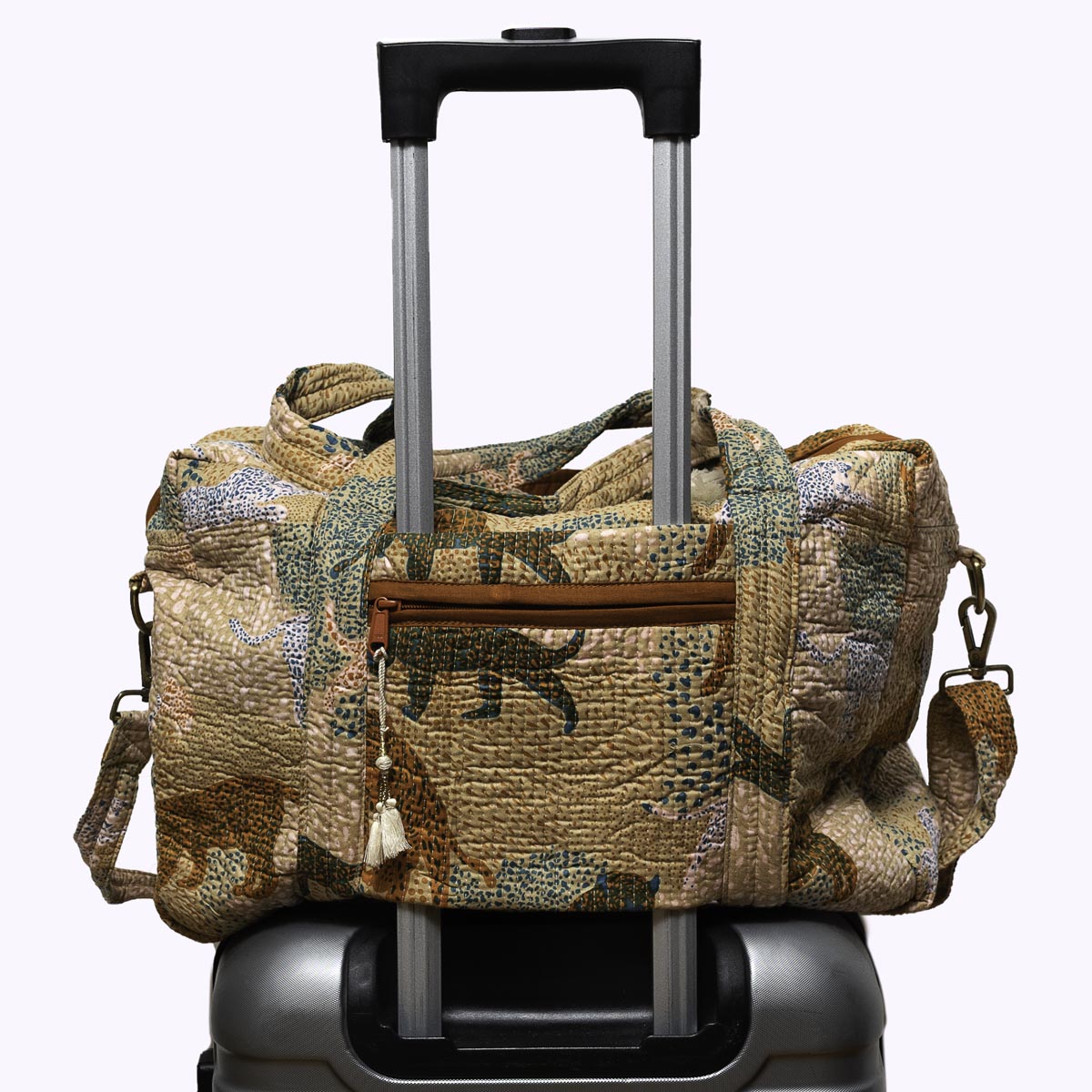 Große Reisetasche "Lucky Leo Beige"