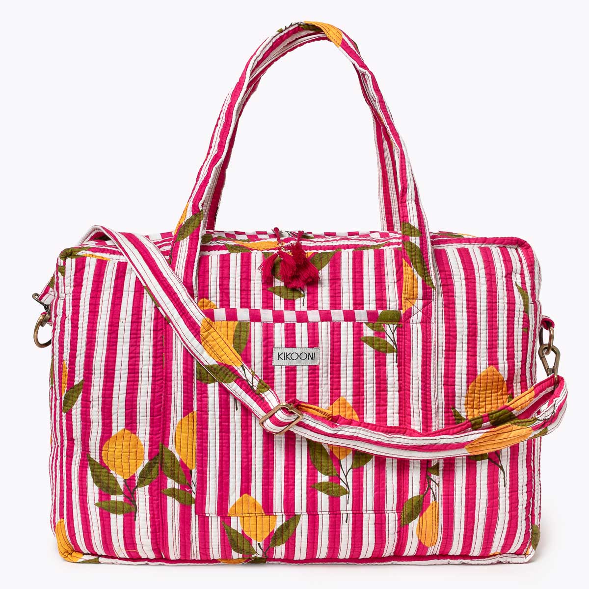 Große Reisetasche "Twisted Lemon pink "
