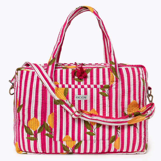 Große Reisetasche "Twisted Lemon pink "