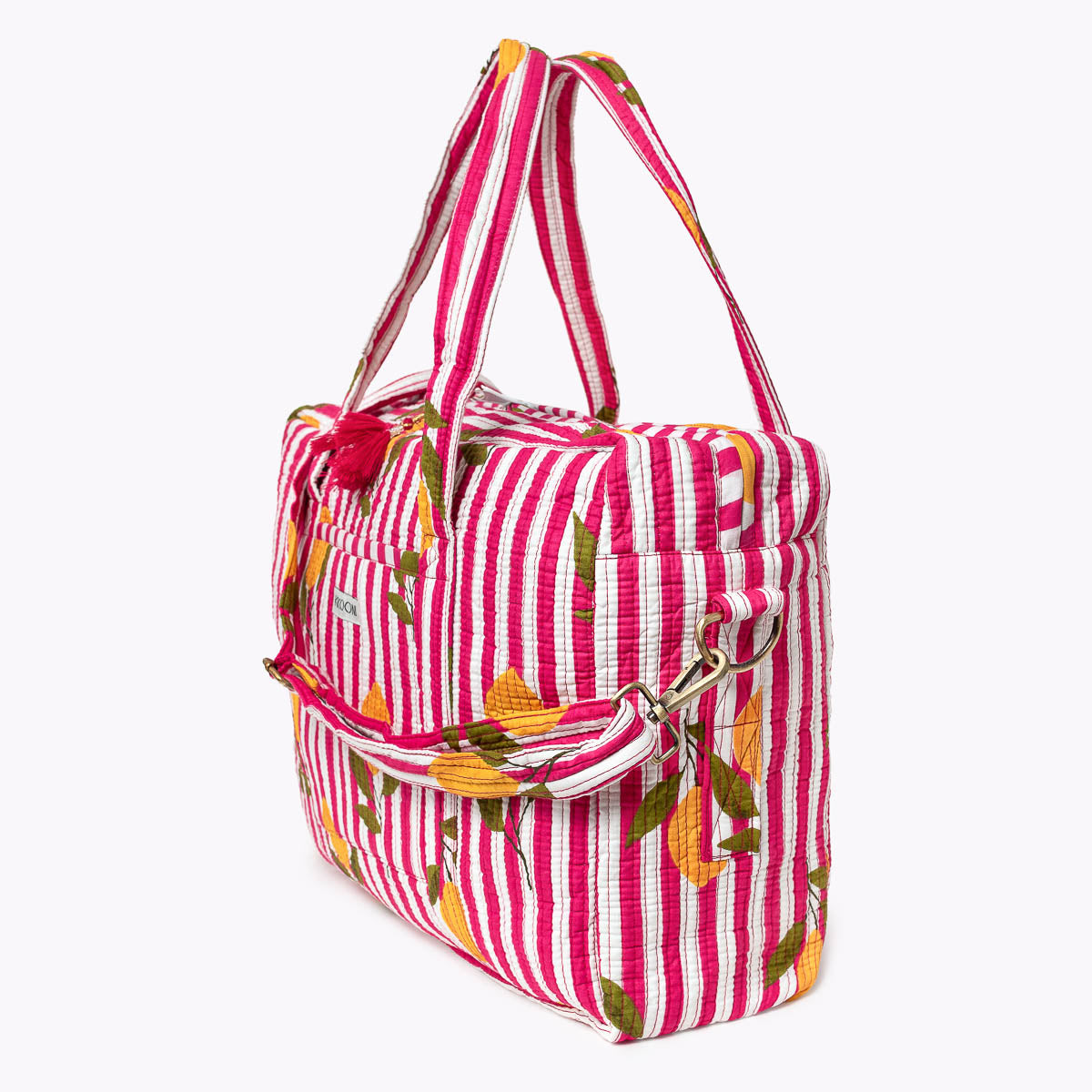 Große Reisetasche "Twisted Lemon pink "