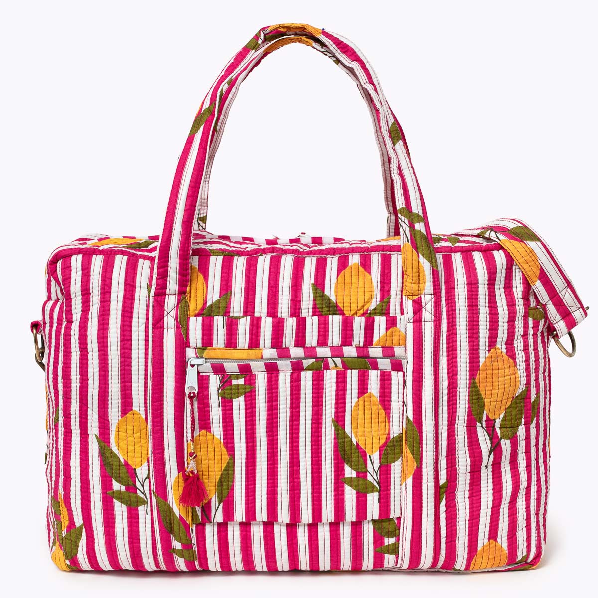 Große Reisetasche "Twisted Lemon pink "