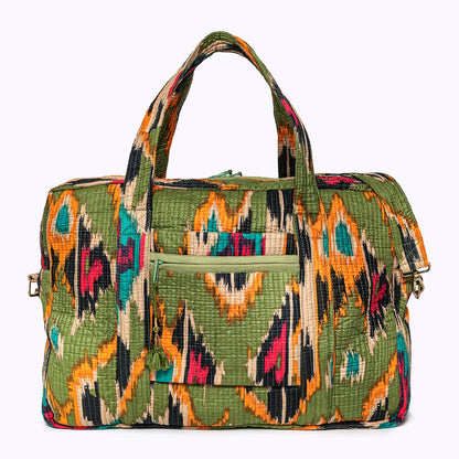 Große Reisetasche "GREEN IKAT"