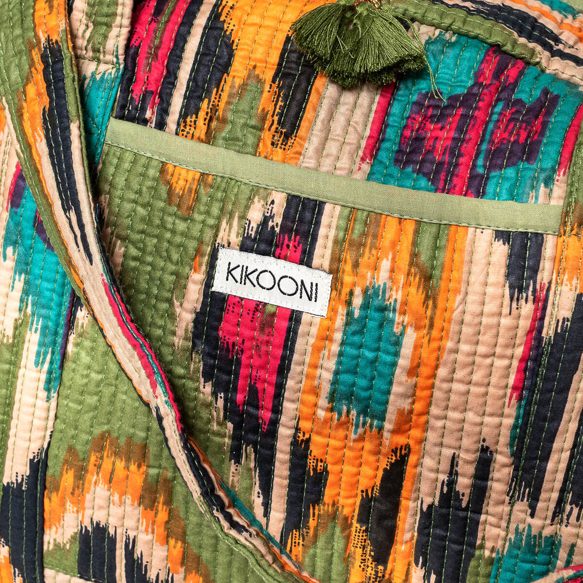 Große Reisetasche "GREEN IKAT"