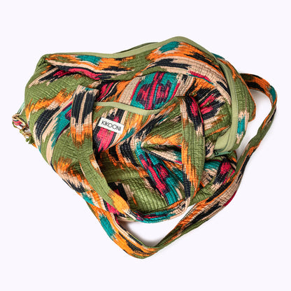 Große Reisetasche "GREEN IKAT"