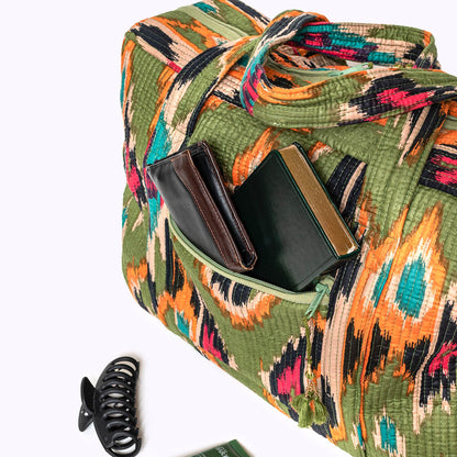 Große Reisetasche "GREEN IKAT"
