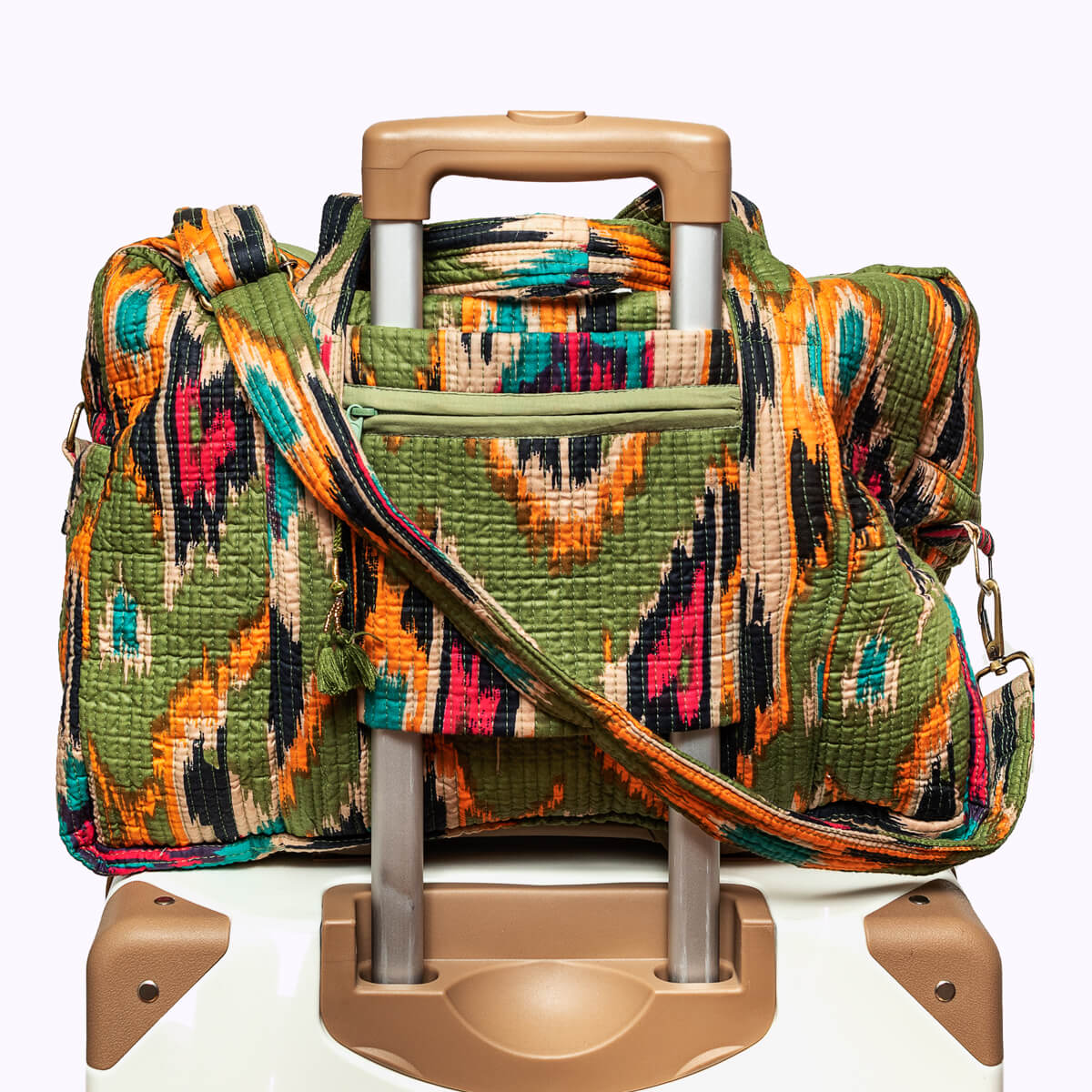 Große Reisetasche "GREEN IKAT"
