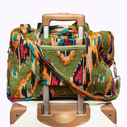 Große Reisetasche "GREEN IKAT"
