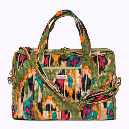 Große Reisetasche "GREEN IKAT"