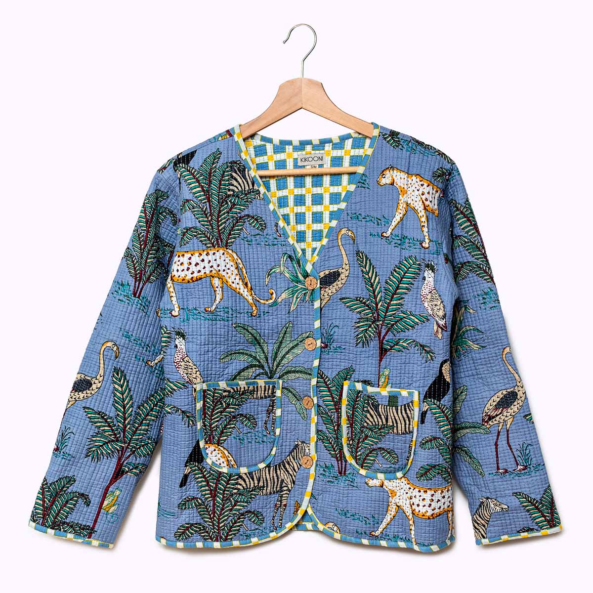handgefertigte Baumwolljacke "Savanna Blue"
