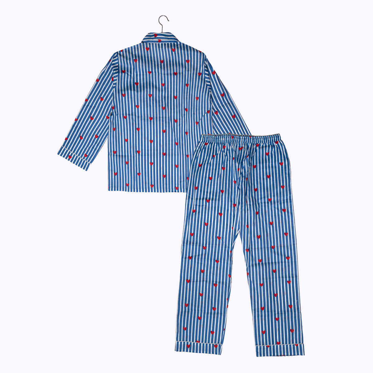 Baumwoll Pyjama "LOVE EDITION" blue
