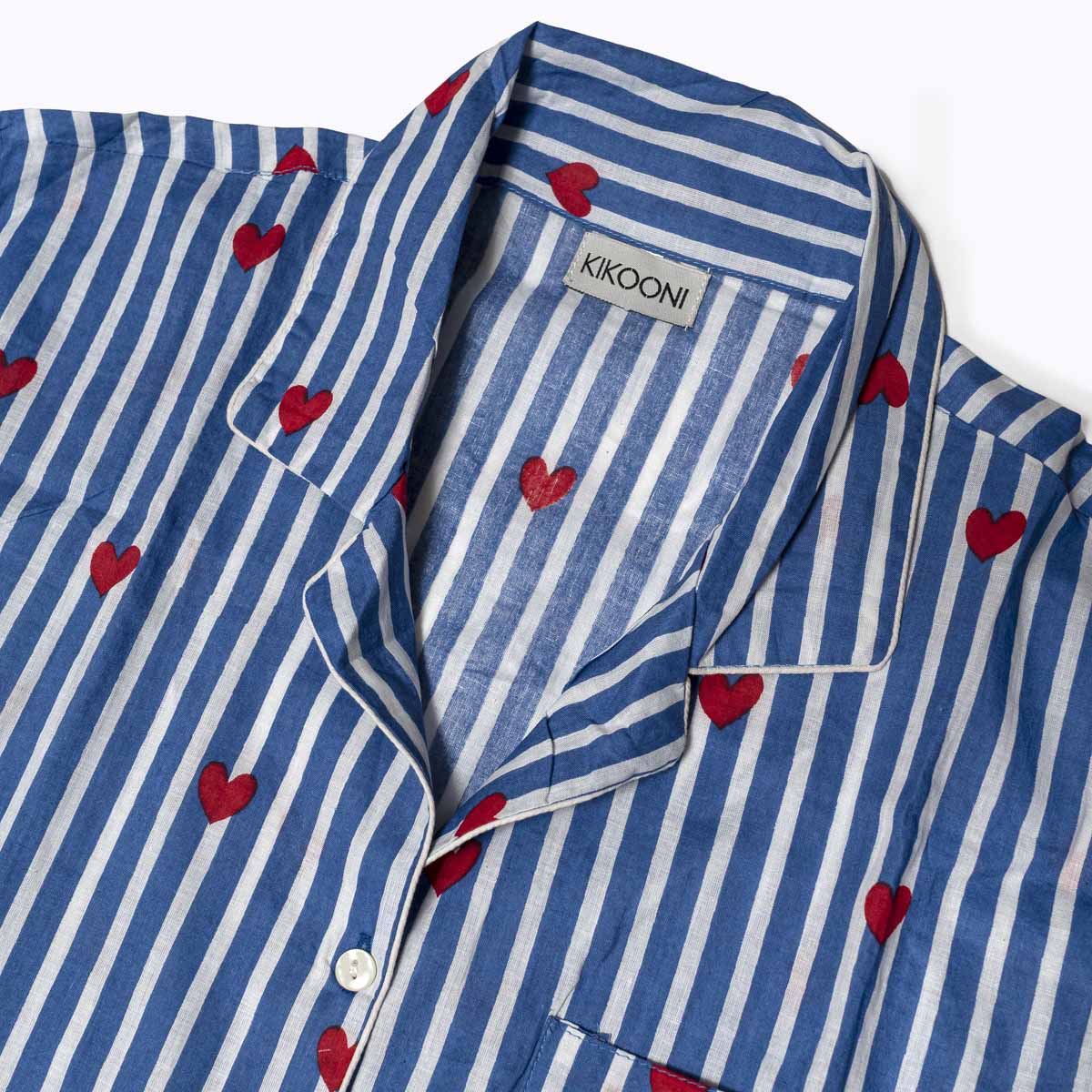 Baumwoll Pyjama "LOVE EDITION" blue