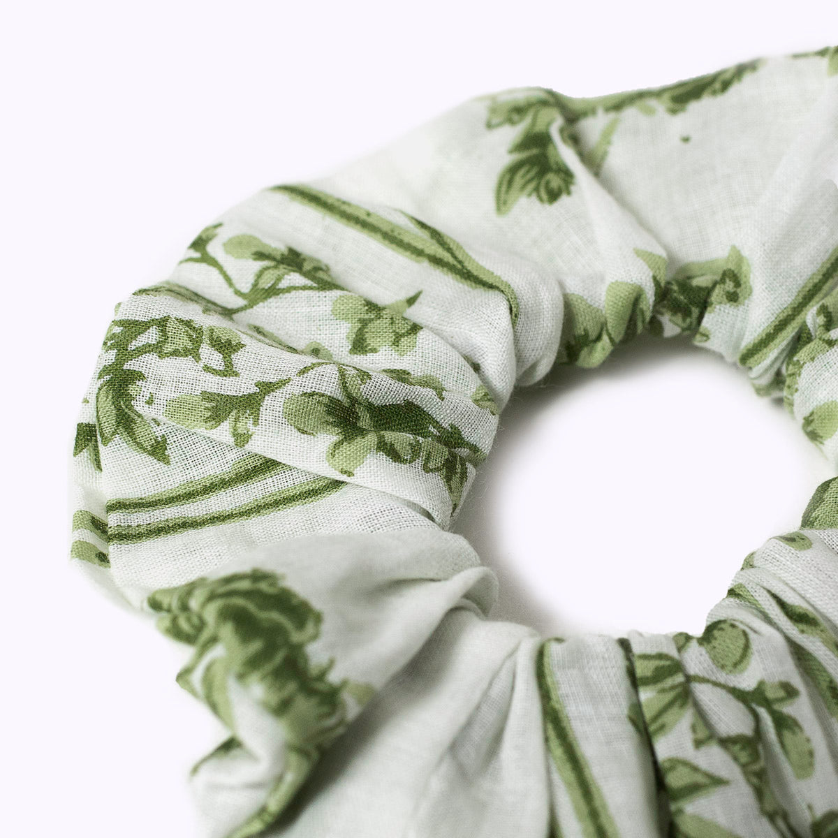 Cotton scrunchie "Green Maiden"