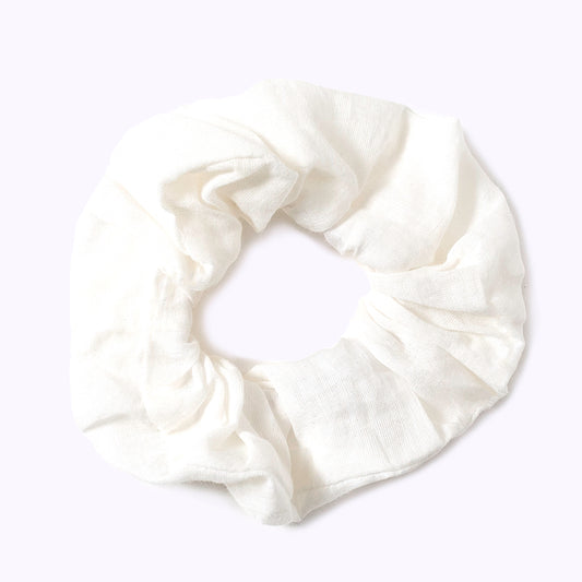 Baumwollscrunchie "snow white"