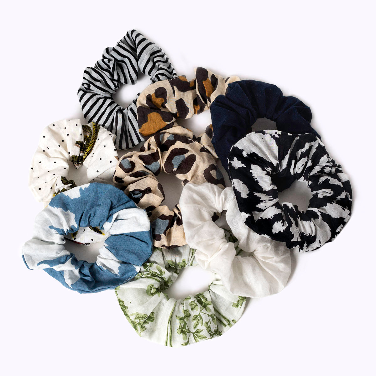 Cotton scrunchie "midnight ease"