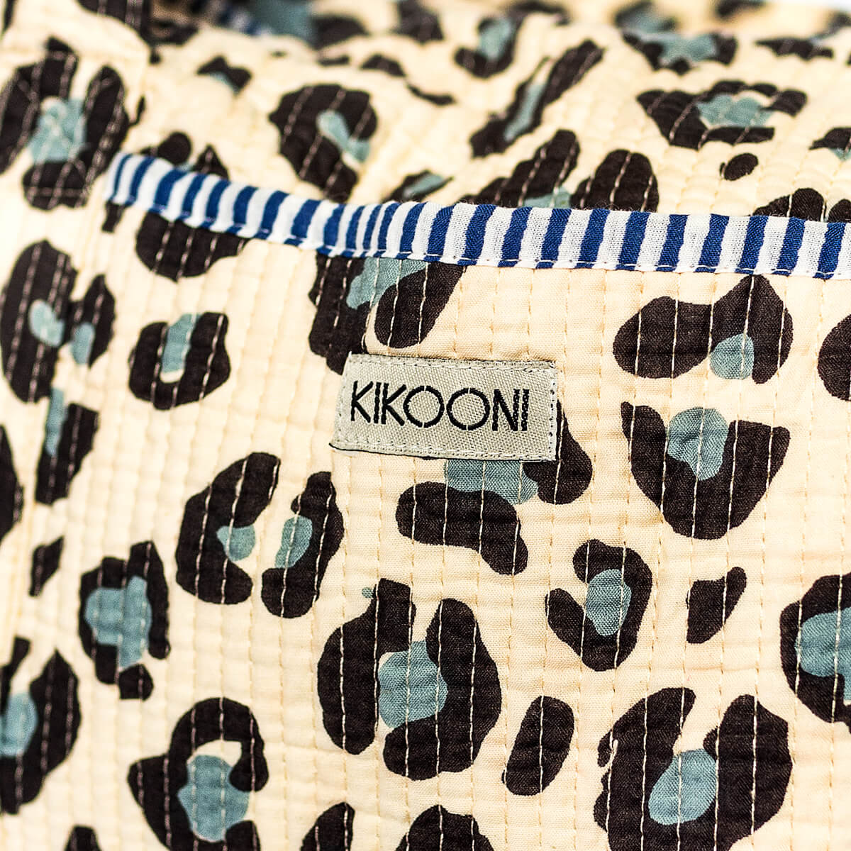 Handmade cotton bag "blue Leo"