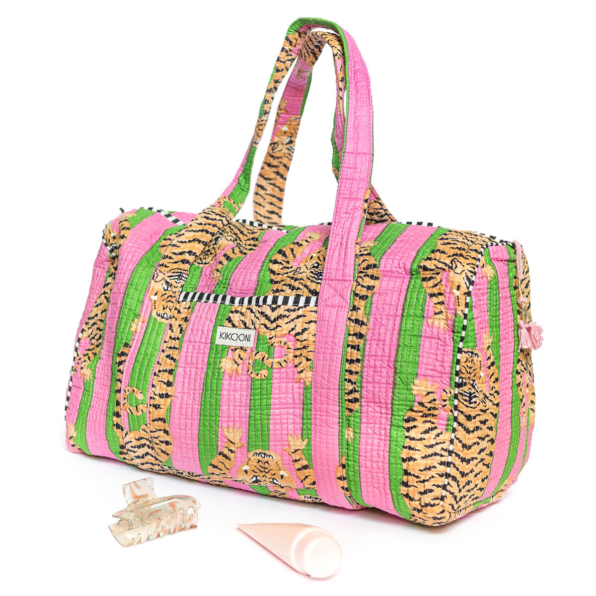 Handgemachte Baumwolltasche  "POPPY TIGER Candy"