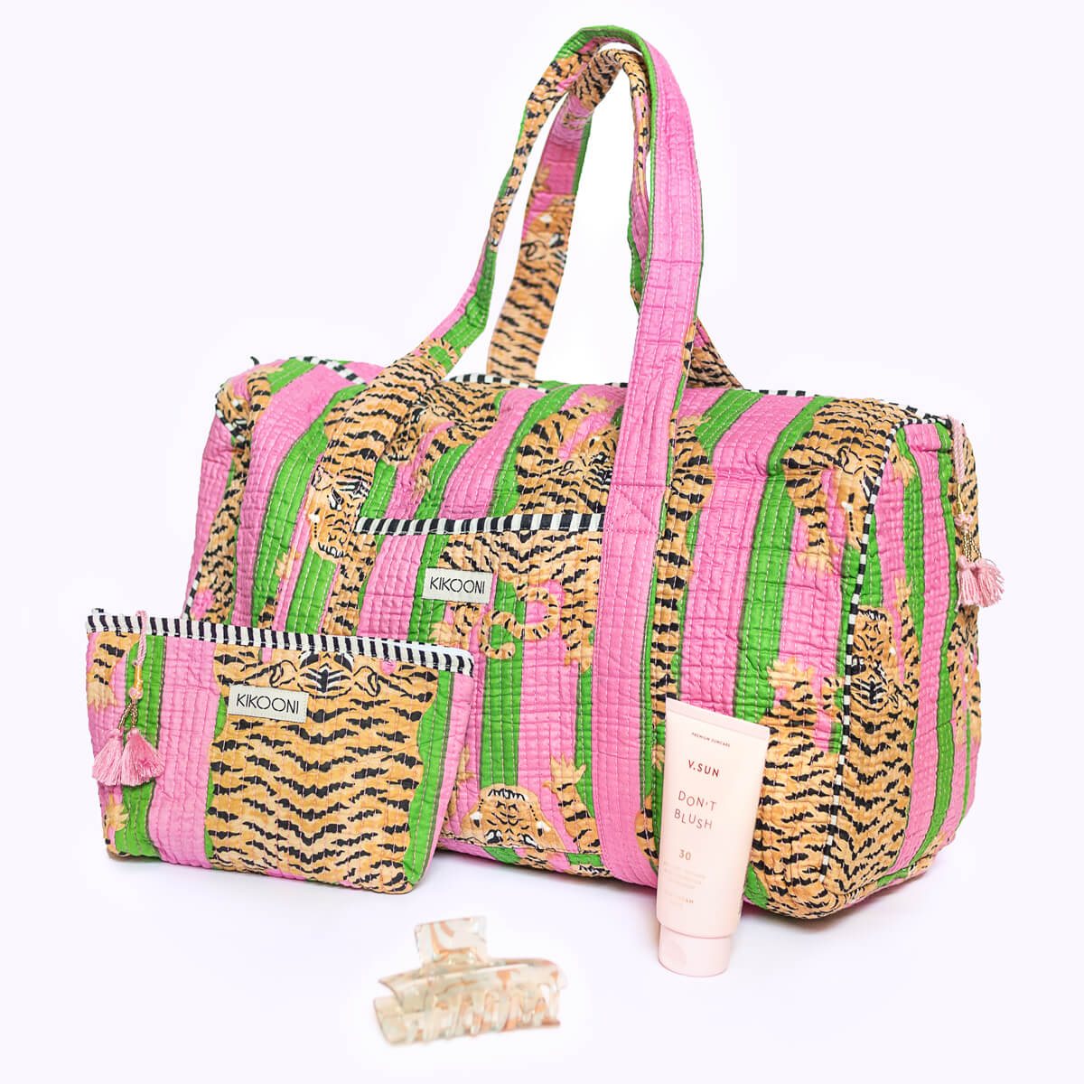 Handgemachte Baumwolltasche  "POPPY TIGER Candy"
