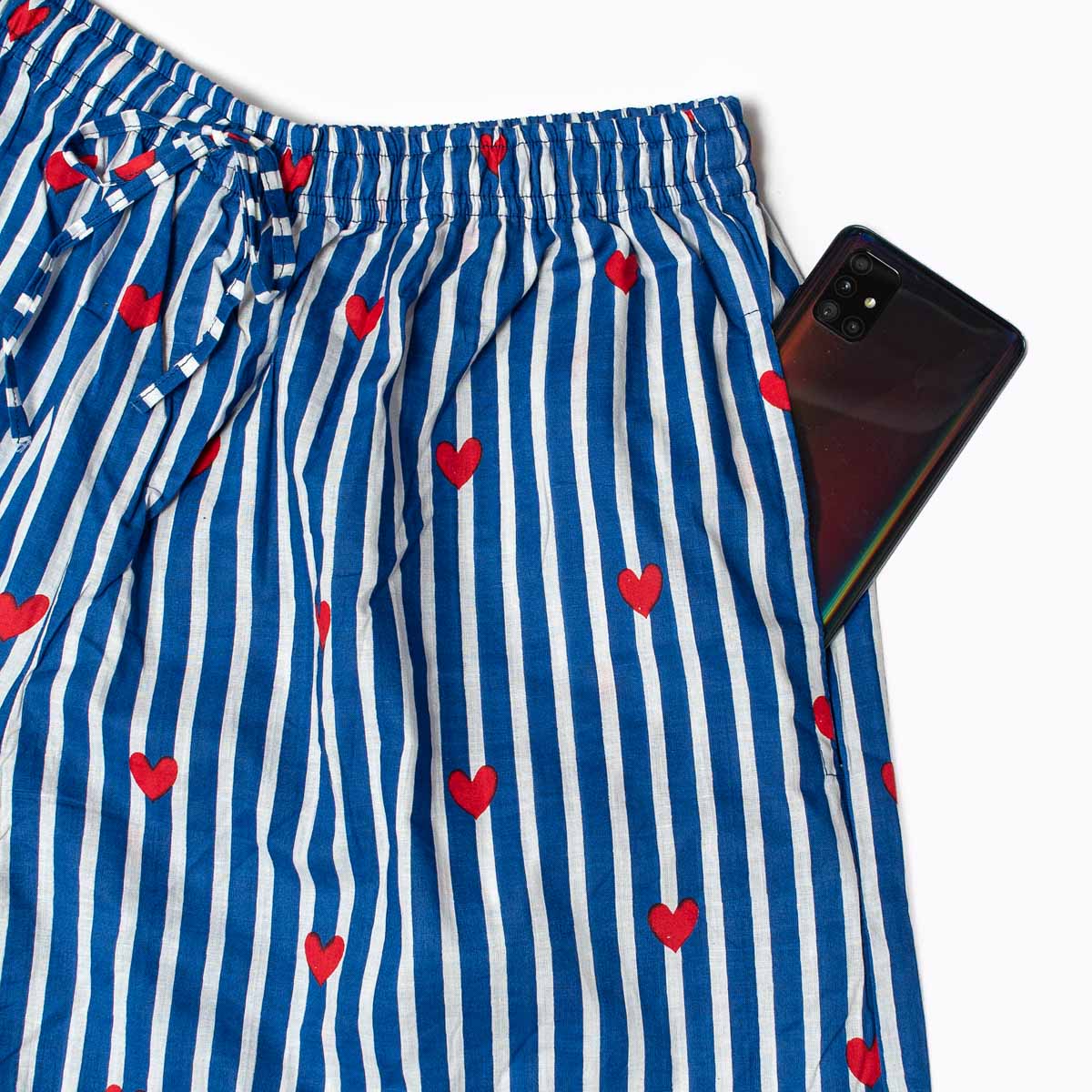 Kurzes Pyjama "LOVE EDITION" blue