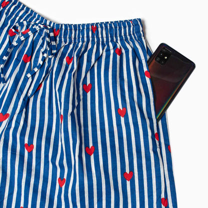 Kurzes Pyjama "LOVE EDITION" blue