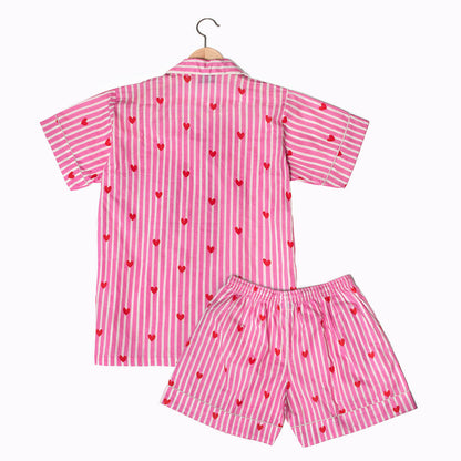 Kurzes Pyjama "LOVE EDITION" pink
