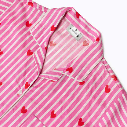 Kurzes Pyjama "LOVE EDITION" pink