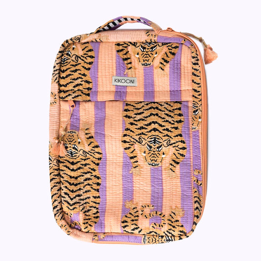 14 Zoll - kleine Handgemachte Laptoptasche "Poppy Tiger Peach"