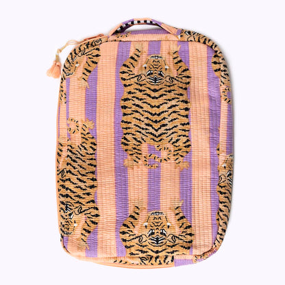 14 Zoll - kleine Handgemachte Laptoptasche "Poppy Tiger Peach"
