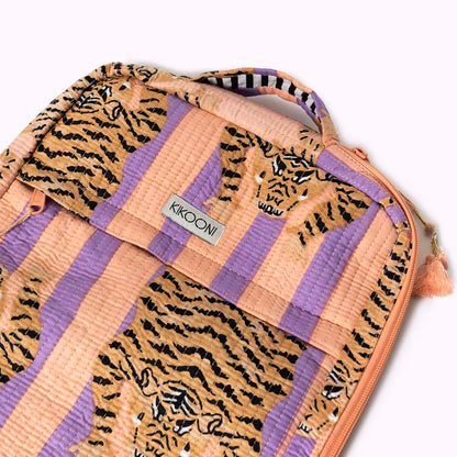 14 Zoll - kleine Handgemachte Laptoptasche "Poppy Tiger Peach"