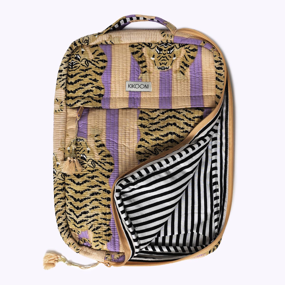 14 Zoll - kleine Handgemachte Laptoptasche "Poppy Tiger Peach"