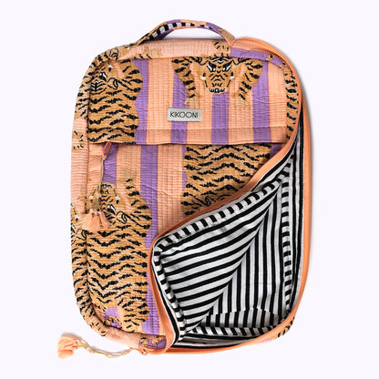 14 Zoll - kleine Handgemachte Laptoptasche "Poppy Tiger Peach"